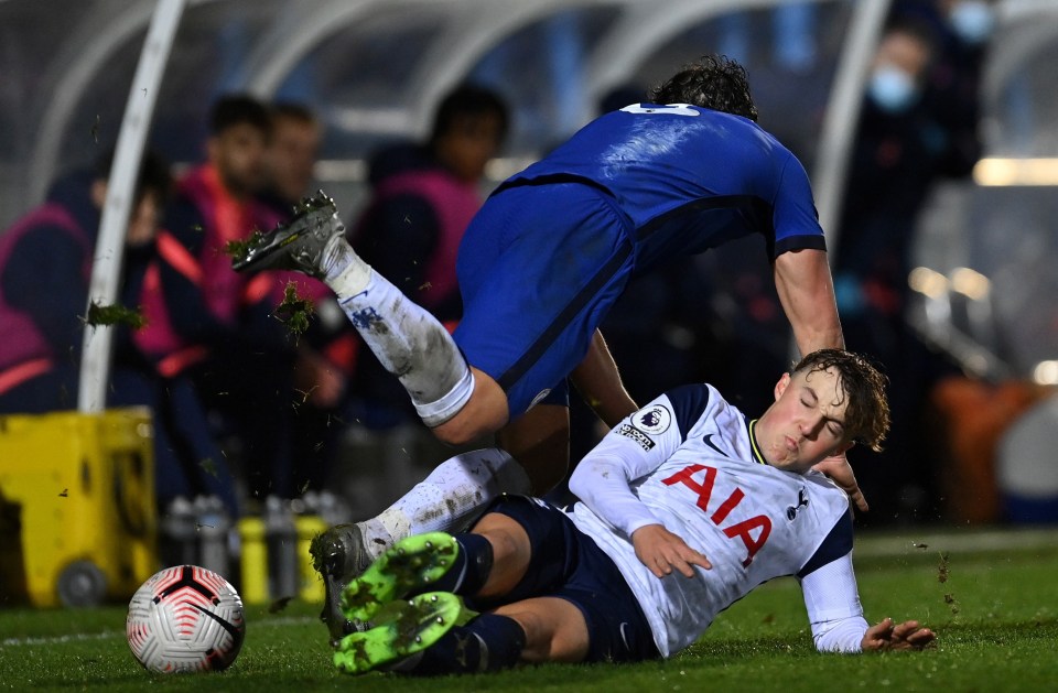 A two-footed tackle in a U23 match last December on Danny Drinkwater got Devine sent off