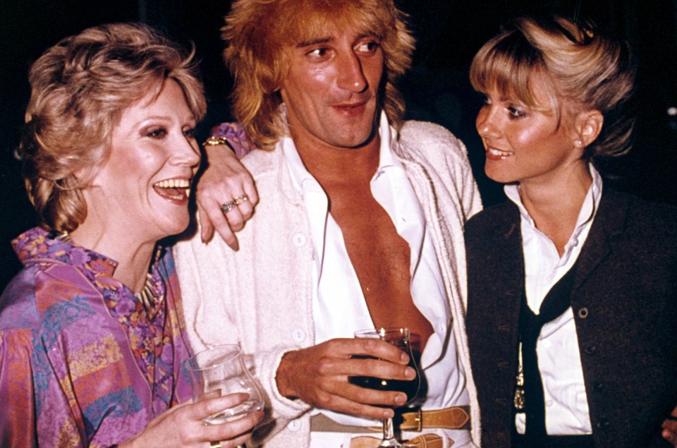 Dusty pictured with Rod Stewart and Olivia Newton John in ’78 