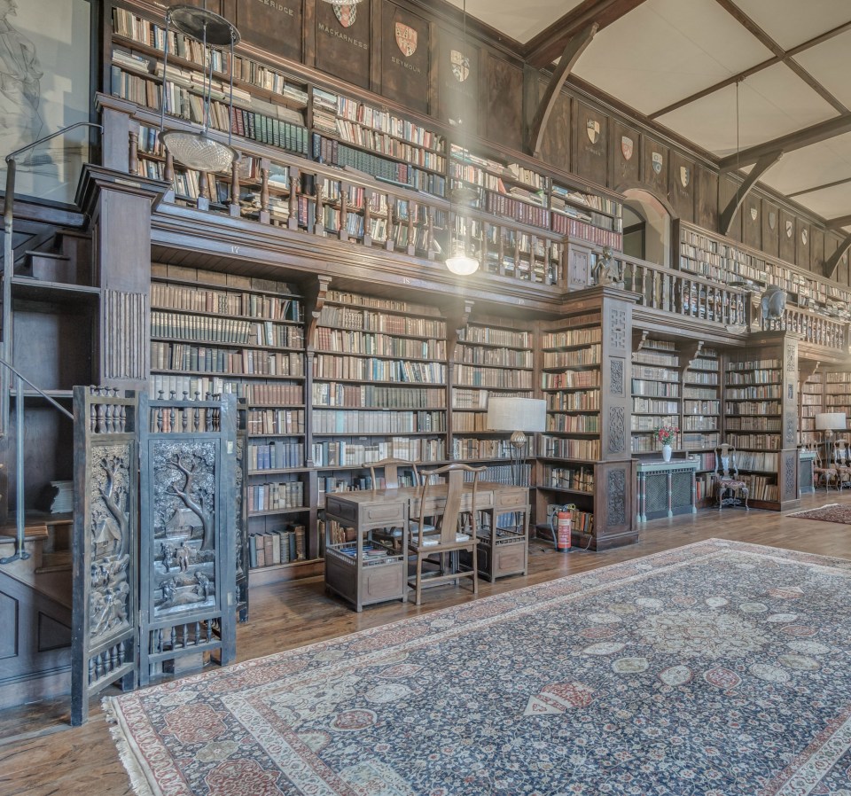 Grade II*-listed Chanters House in Devon boasts a huge private library with space for 22,000 books