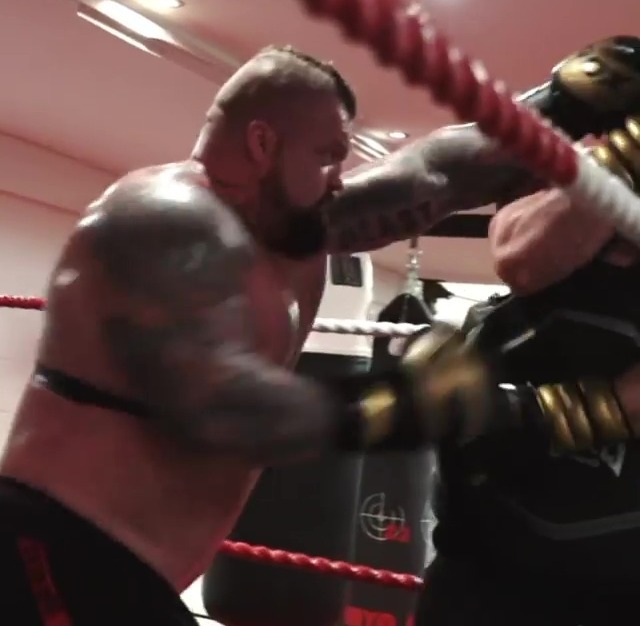 Eddie Hall has been training hard ahead of his boxing debut