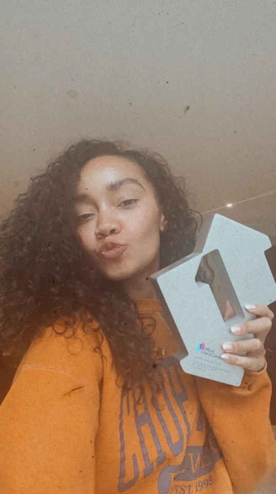 Leigh-Anne looking proud with her trophy