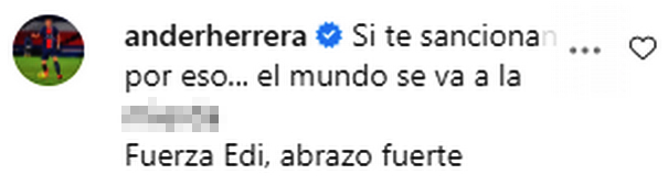 Herrera fumed in Spanish on Instagram