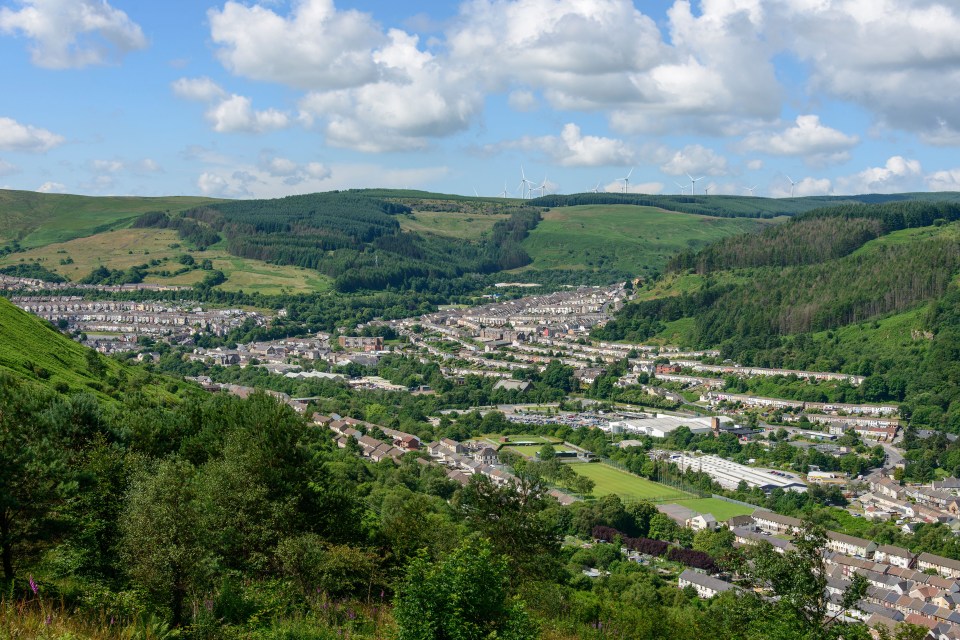 The Rhondda Valley area is historically known for its mining and manufacturing industries