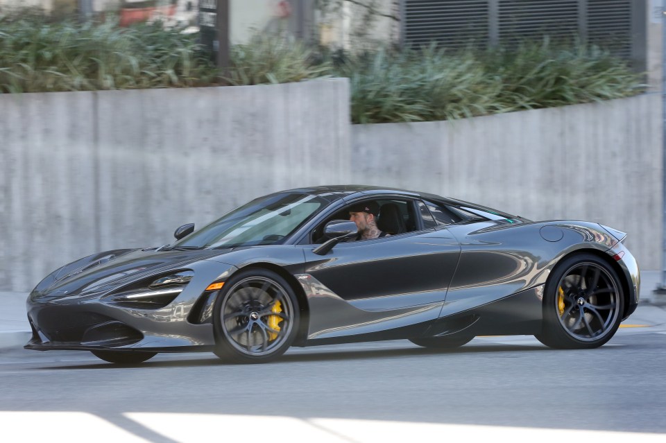 Becks, seen out in his McLaren sportscar in 2019, has shelled out an estimated £3million on his vehicle collection over the years