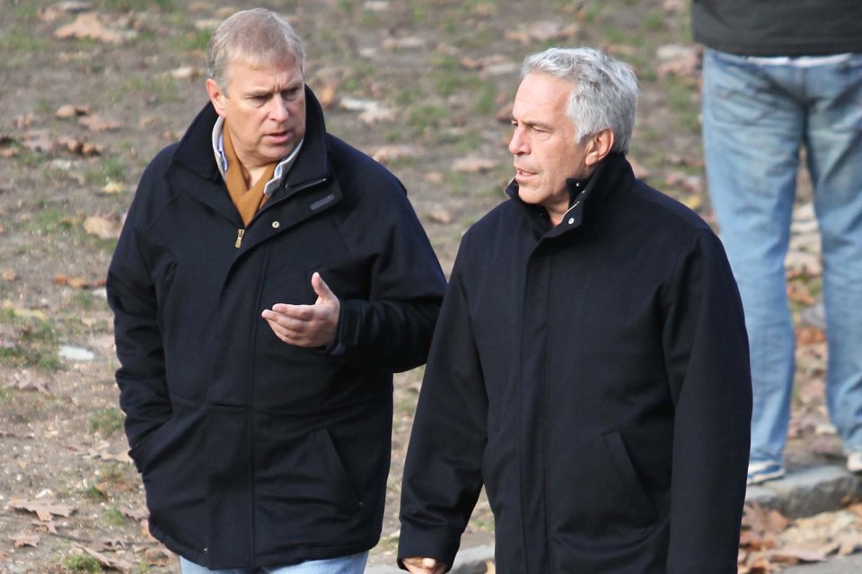 Prince Andrew with his sex trafficker pal Jeffrey Epstein'