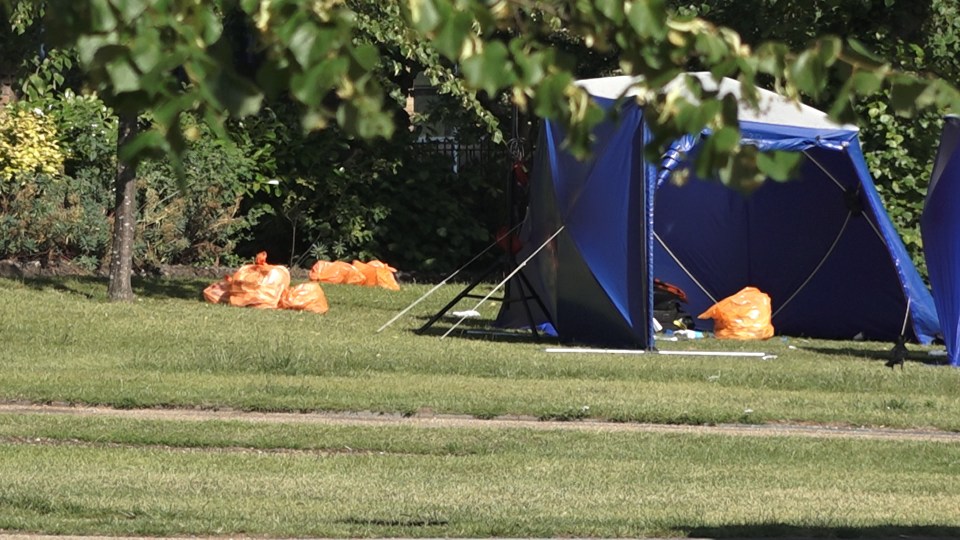 The 'brutal' killings took place in Forbury Gardens, Reading, Berks