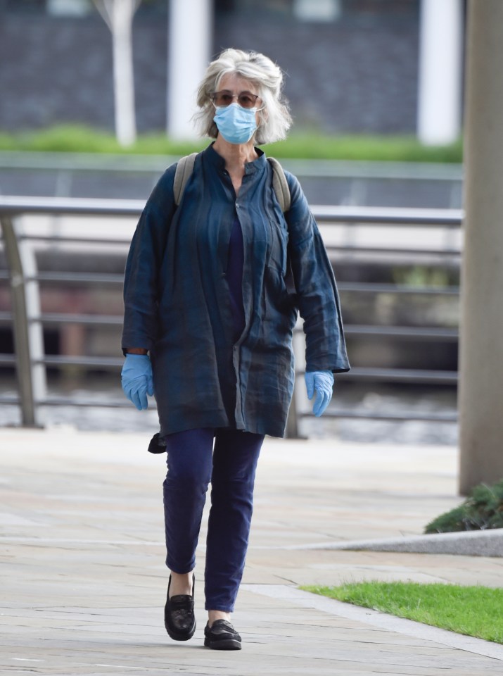 Maureen was spotted in a face mask and gloves last August