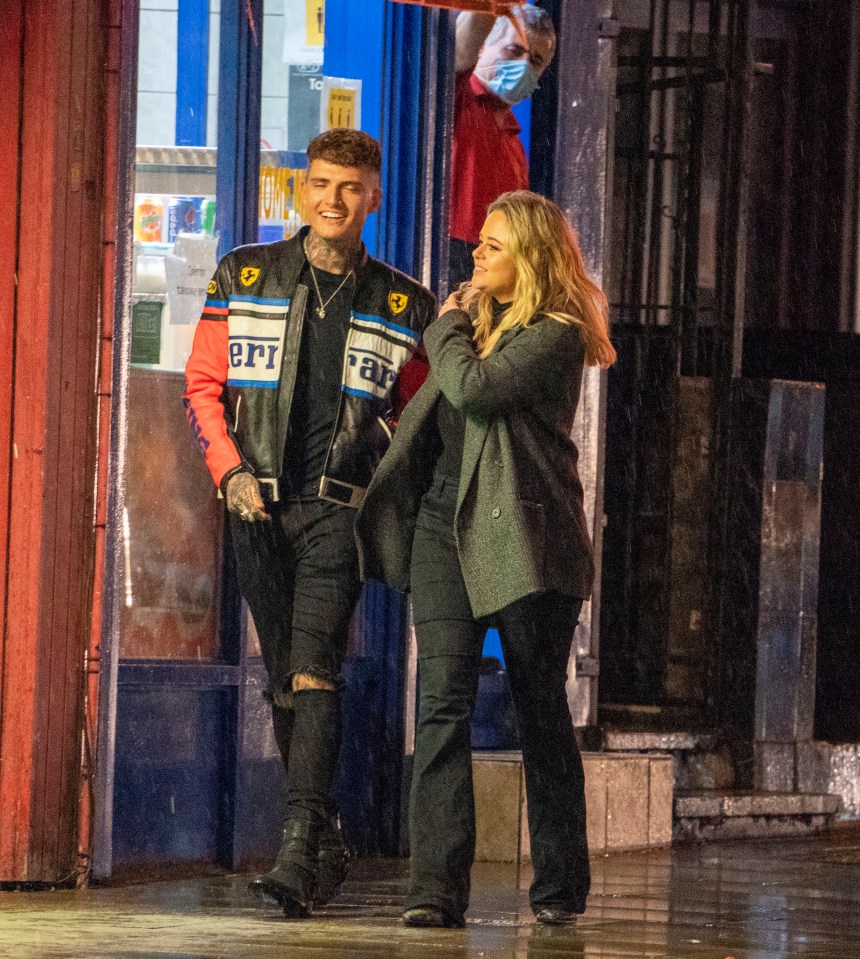 Emily Atack and Charlie Edwards on a date last October