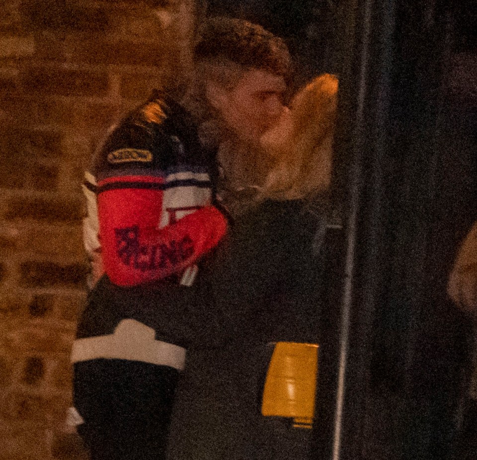 Actress Emily and model Charlie snog in Kentish Town, London