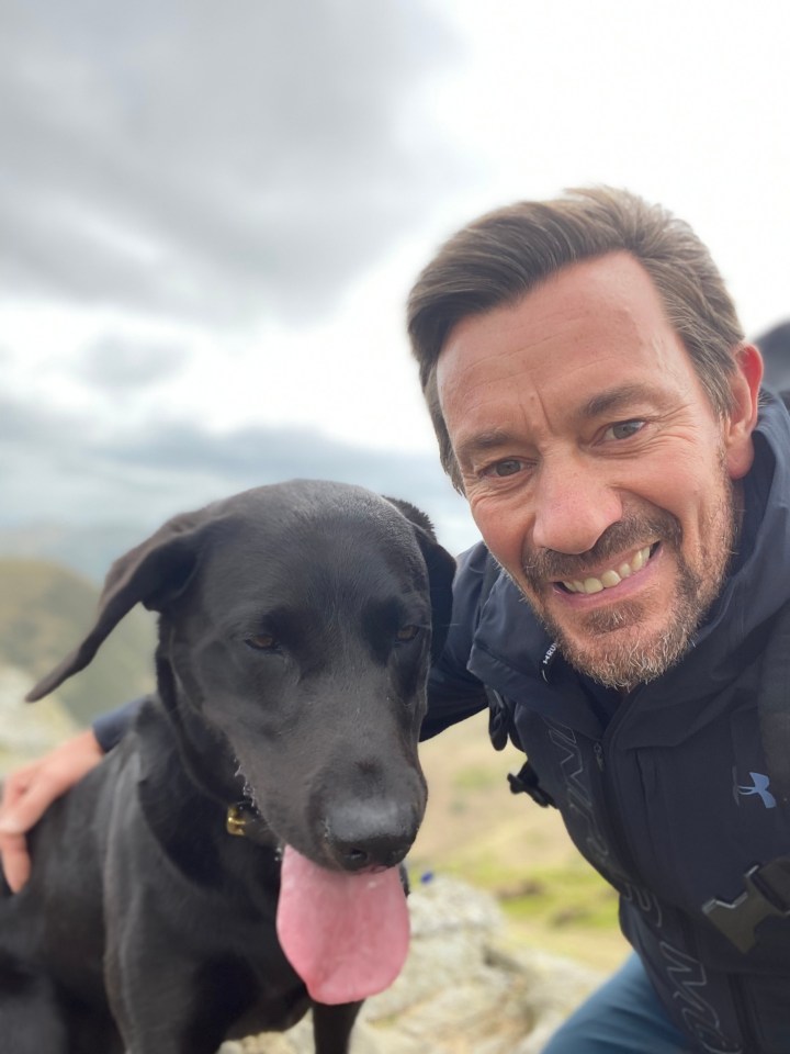 Ollie with his Labrador Murphy