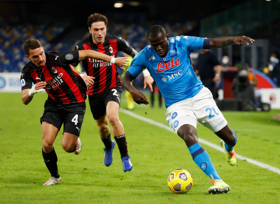 Napoli will demand at least £100MILLION for Kalidou Koulibaly during the January's window