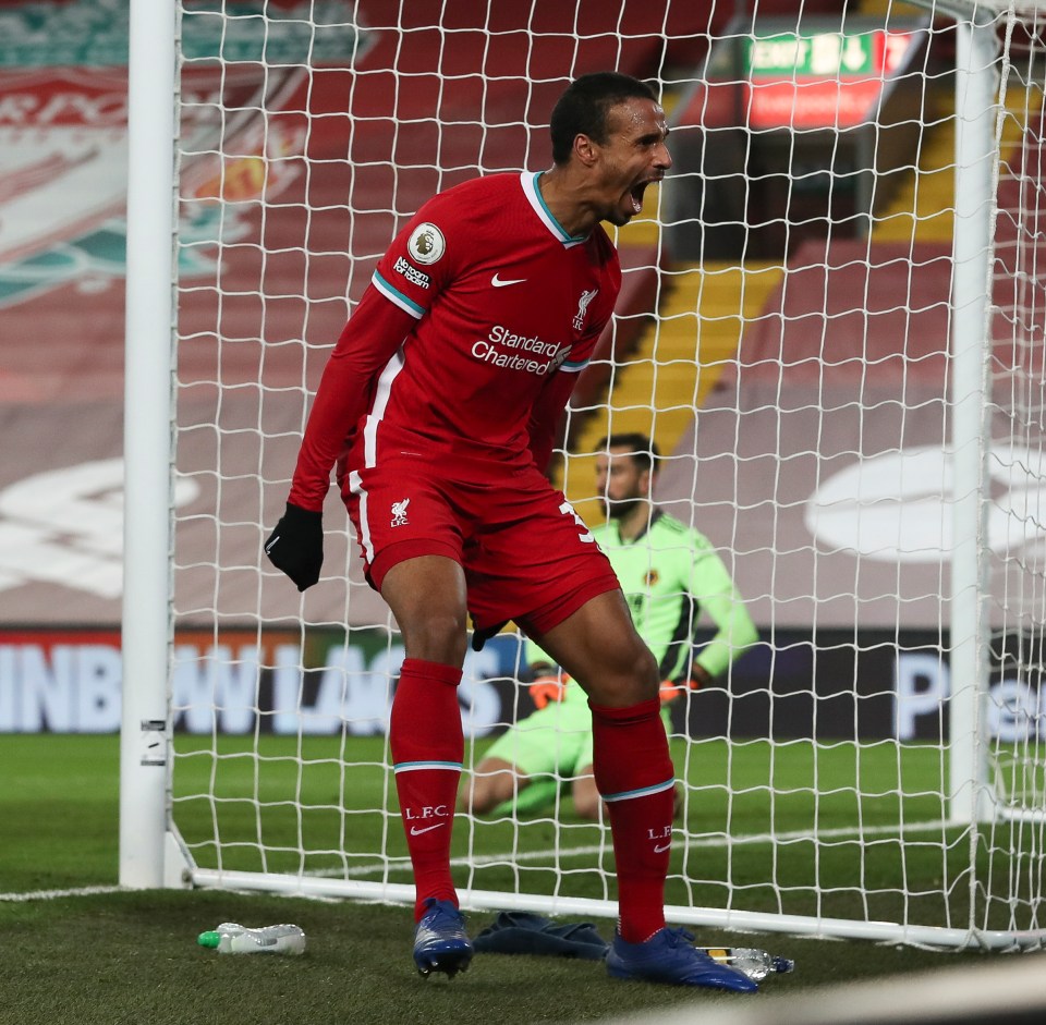 Joel Matip has returned to Liverpool training ahead of their clash with Man Utd