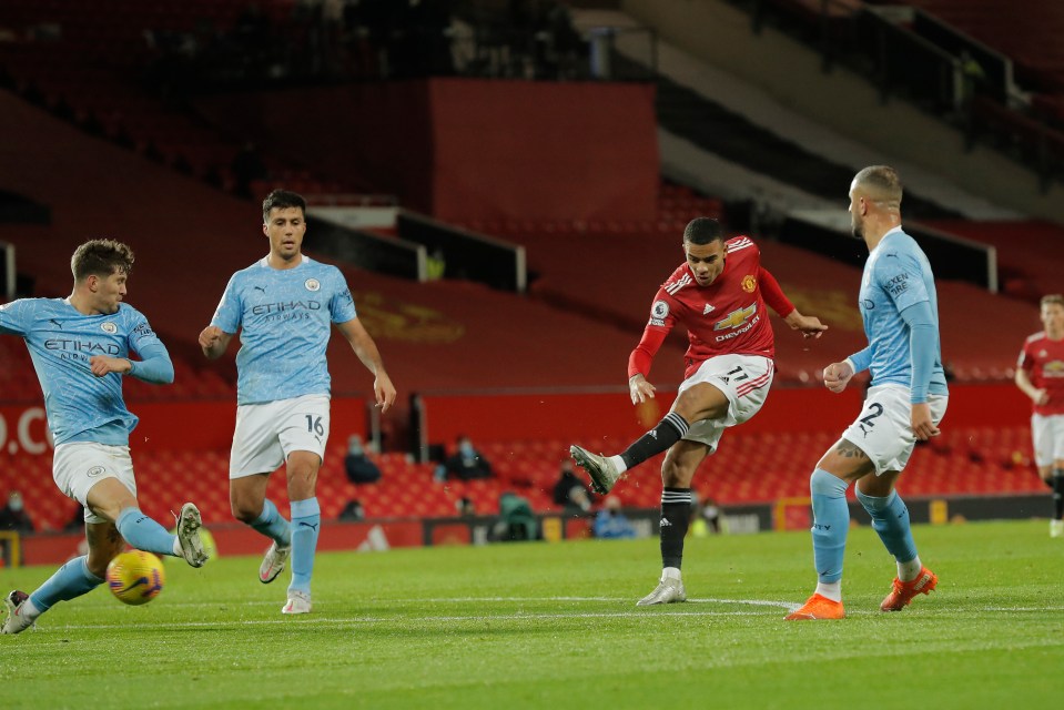 Mason Greenwood is set to feature against Manchester City in the 7.45pm kick-off