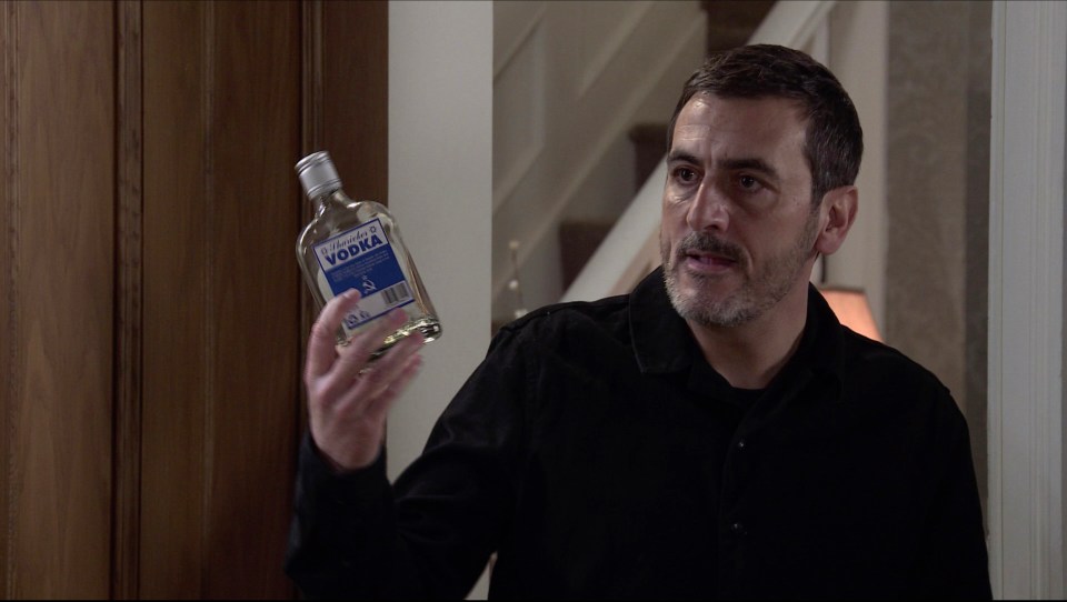 Peter went back to the booze after finding out Carla had cheated on him