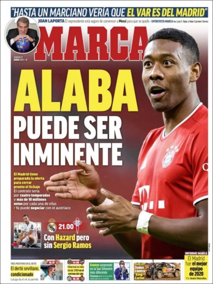 Marca report that Real Madrid are close to completing a deal for David Alaba