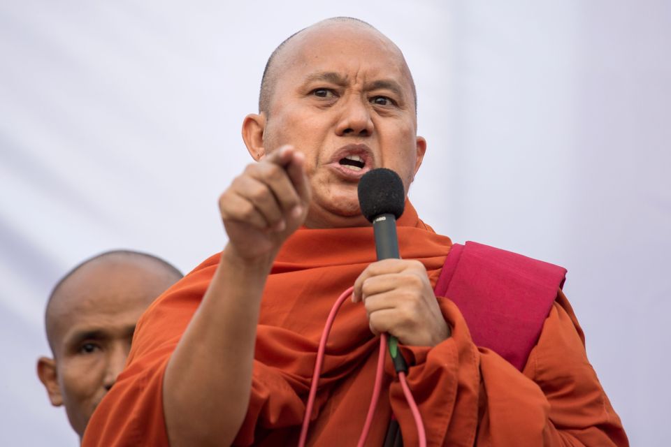 The monk is the leader of the Islamophobic 969 Movement in Myanmar