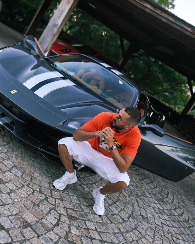  On Instagram Benzema happily shows off his famous cars