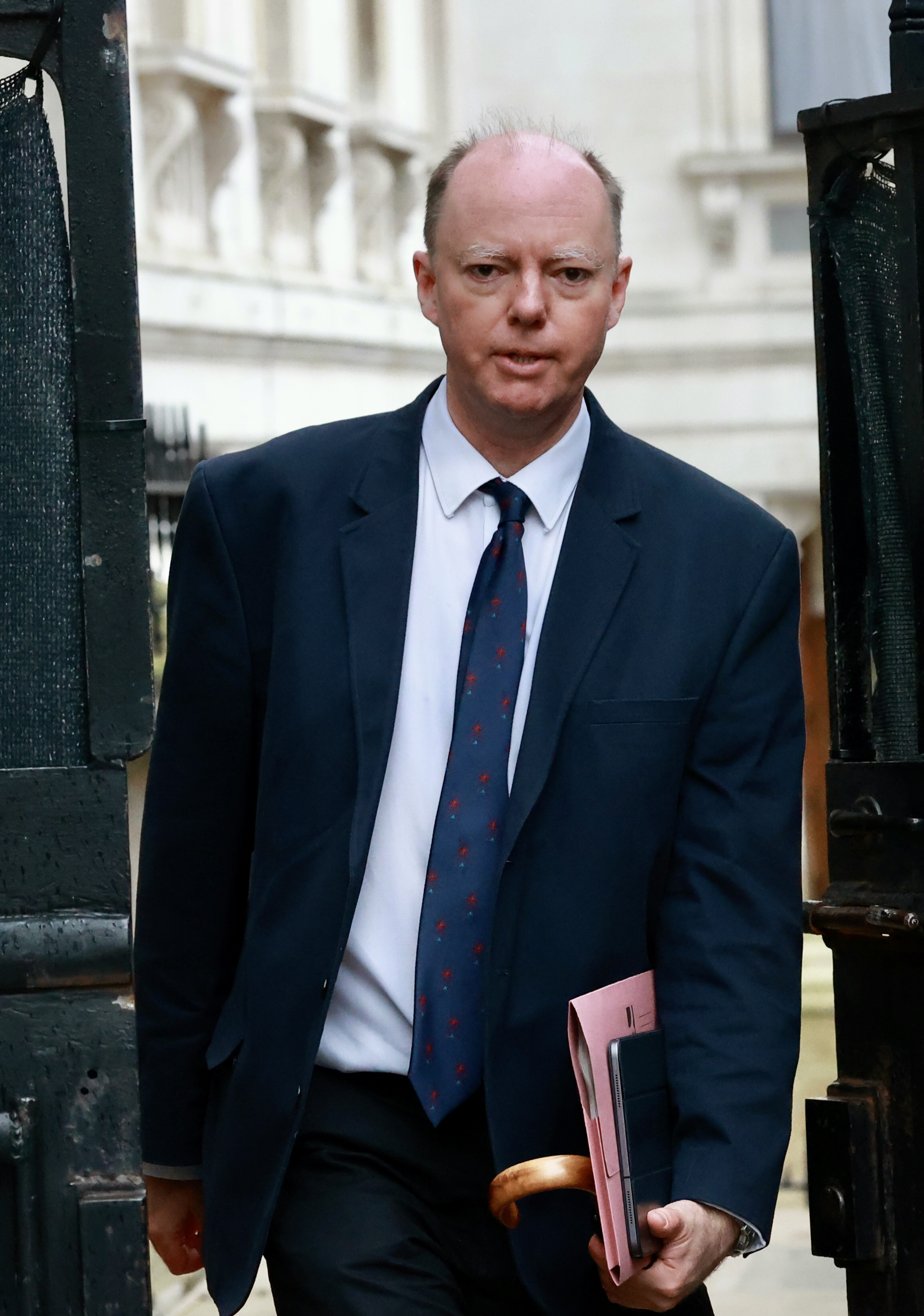 Chris Whitty at No10 Downing Street today