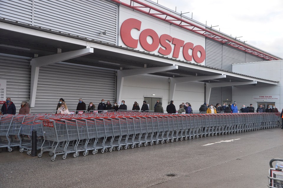 Long queues outside the shop in Leeds today