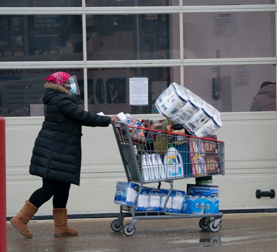 Shoppers leave Costco at Lakeside in Essex