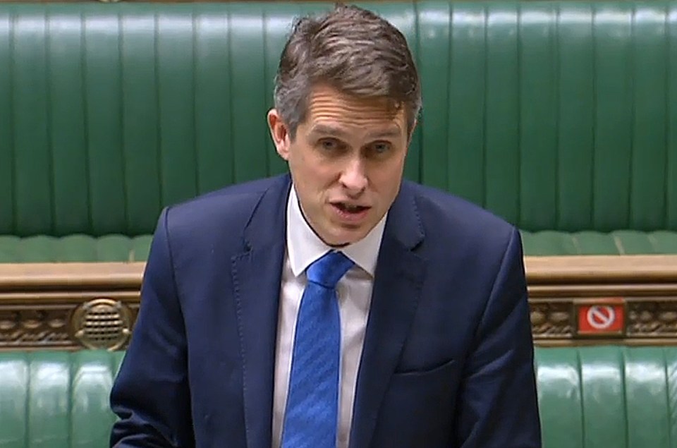 Gavin Williamson said kids who don't have laptops can be classed as vulnerable - and can go to school