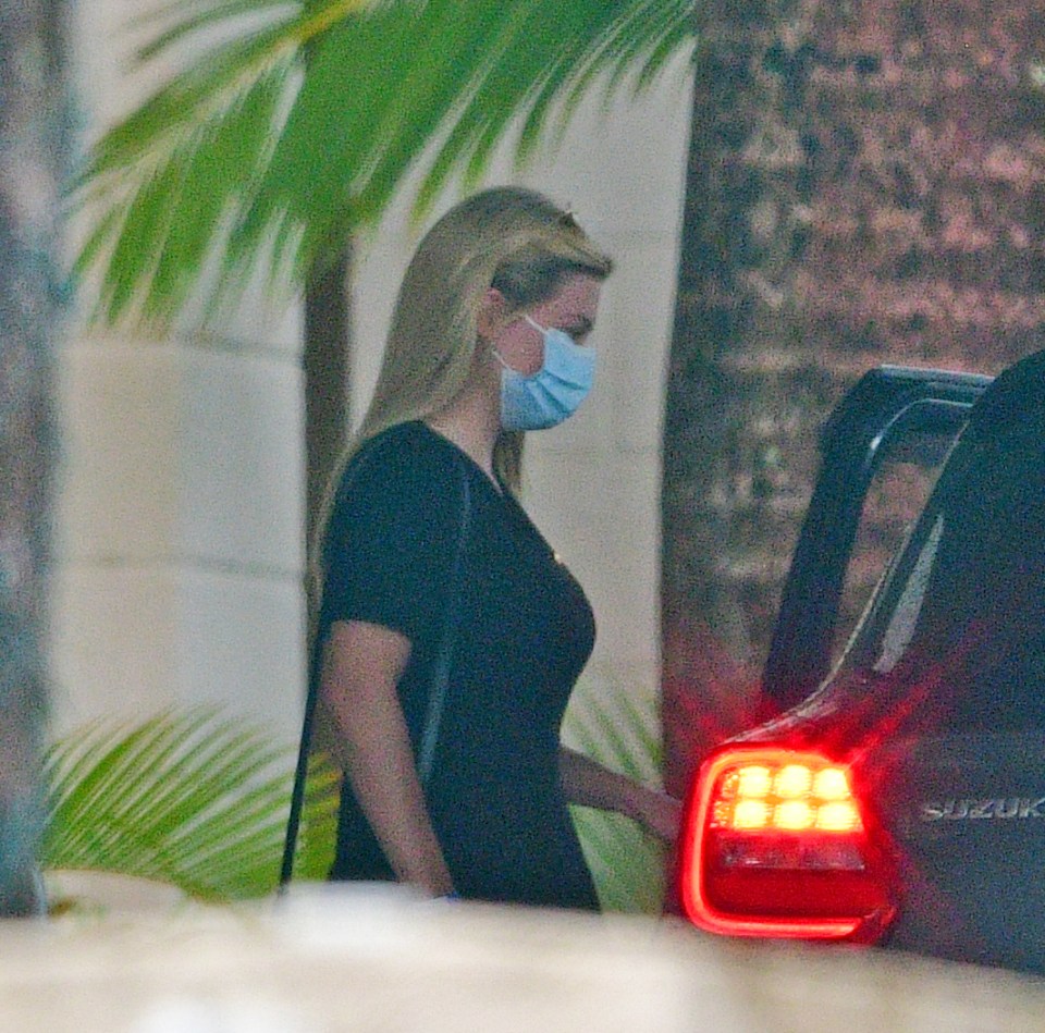 Zara leaves her hotel for the court hearing in Barbados