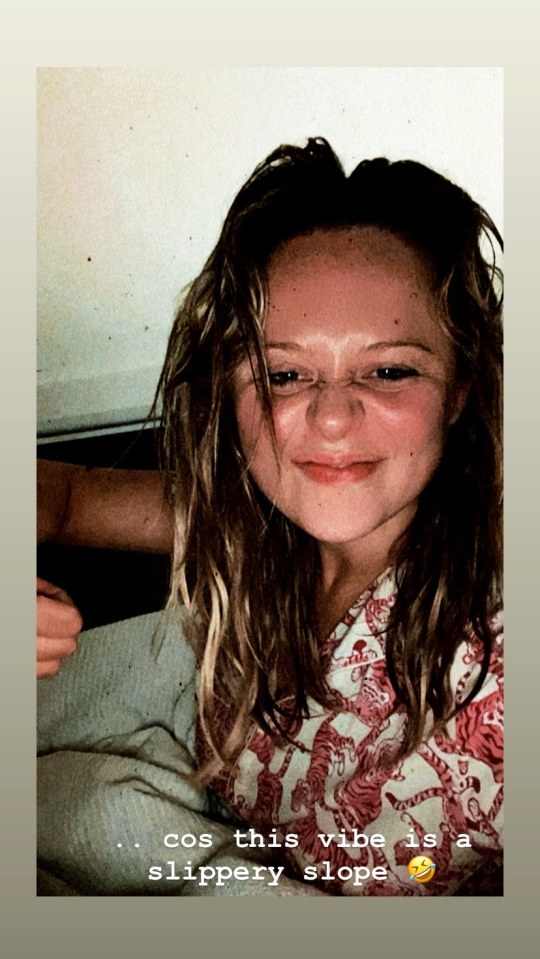 Emily Atack went make-up free