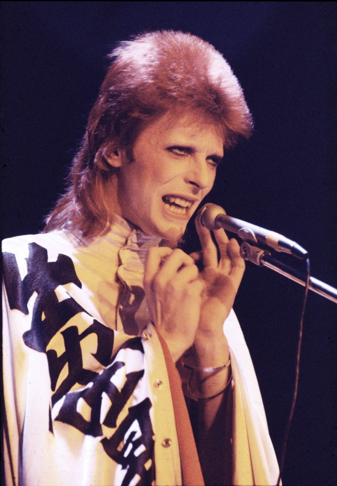 The real David Bowie as Ziggy on stage in London in 1973