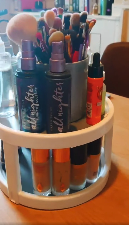 One woman used the rack to store her make-up and it works incredibly well