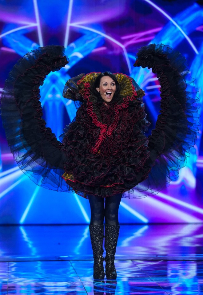 Martine McCutcheon said she was relieved to get rid of the swan costume on The Masked Singer 