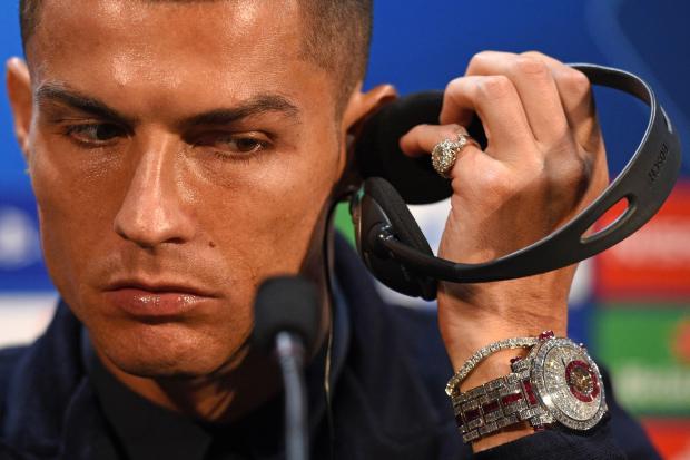 In 2018 Ronaldo showed off a diamond-encrusted Franck Muller timepiece