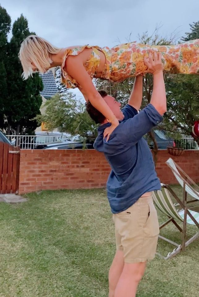 Millie Slennett thought she'd pulled off the iconic move before tipping over her boyfriend's shoulders