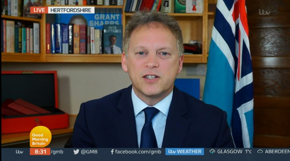 Grant Shapps told viewers he wasn't best placed to give travel advice after quarantining himself last year