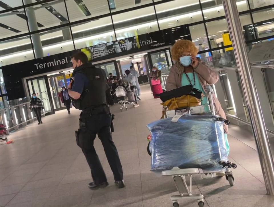 Video circulating online shows passengers leaving the terminal