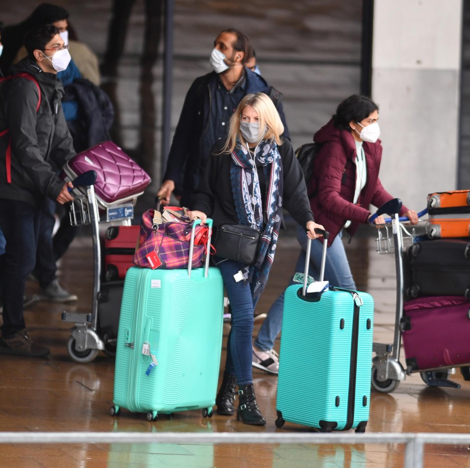 Other travellers were seen trudging through the city's airport in a desperate bid to get home