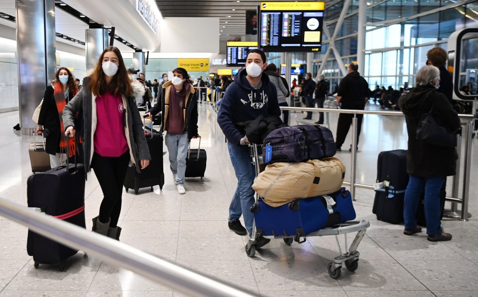 Heathrow Airport was busy with international arrivals this morning