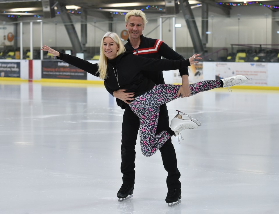 Denise Van Outen is taking to the ice with familiar face Matt Evers