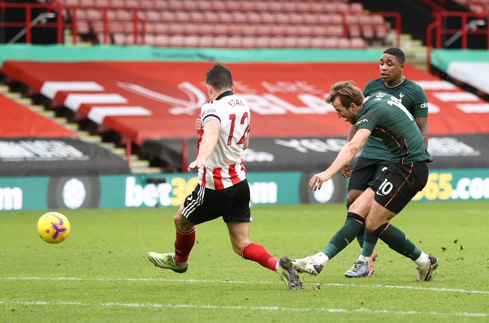 Harry Kane doubled Spurs' lead with a sweet strike from outside the box