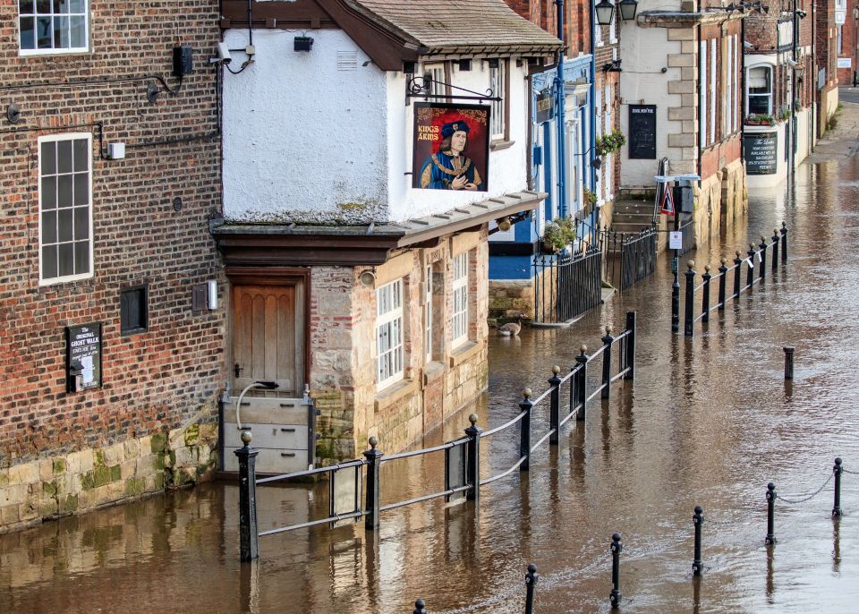 Parts of York were flooded on January 18 after the River Ouse burst its banks