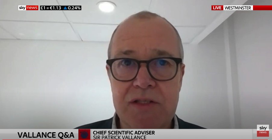 Sir Patrick Vallance has warned the South African and Brazilian Covid variants are a "real issue of concern" in regards to vaccines