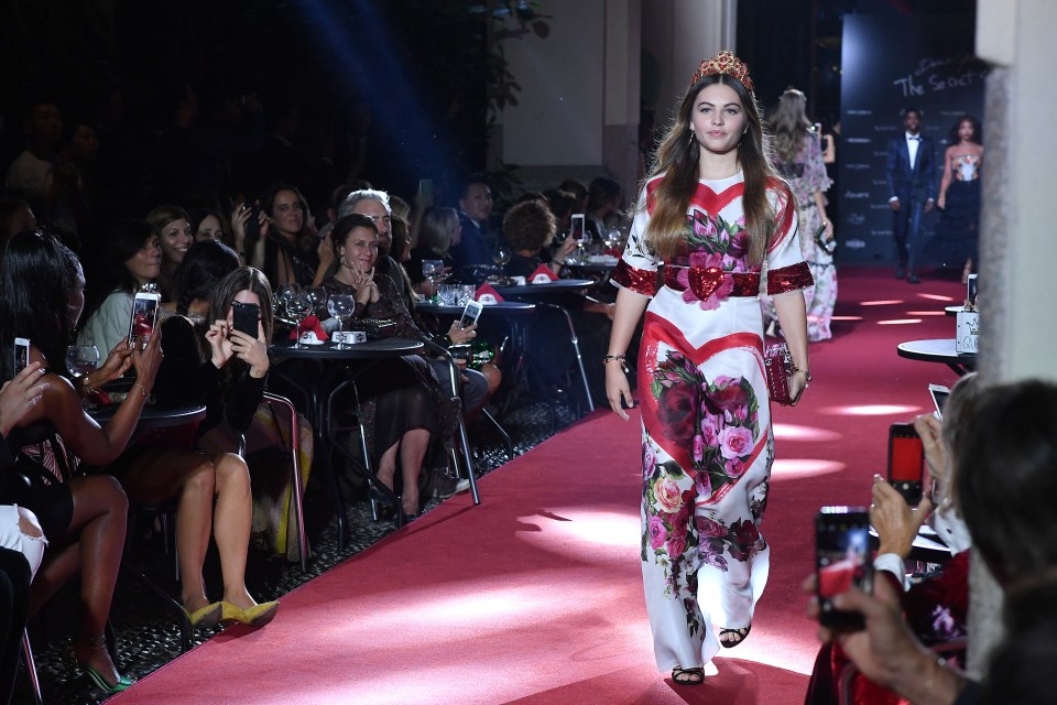 Thylane is now a successful fashion model, pictured walking for Dolce & Gabbana at Milan Fashion Week