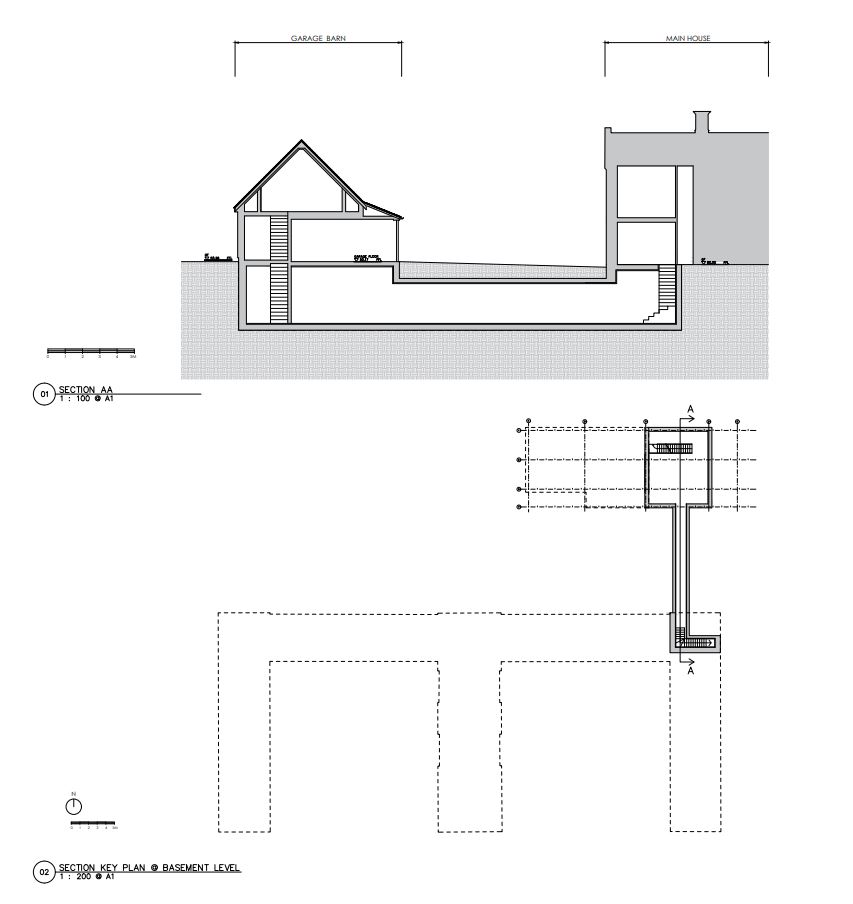 The wine cellar will be in a basement under the house