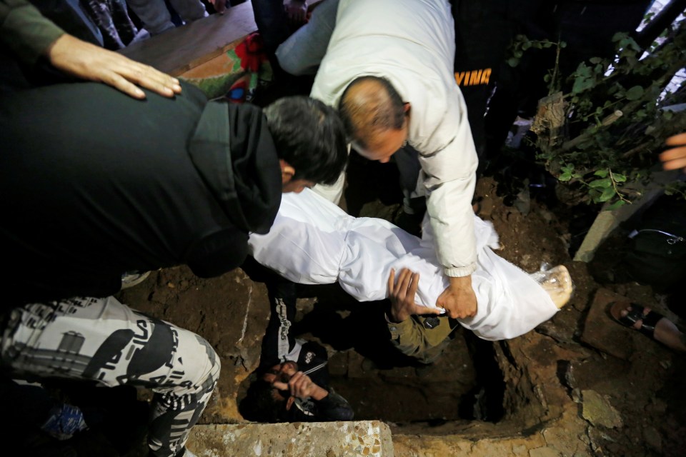 Some of the dead are already being buried after the blast