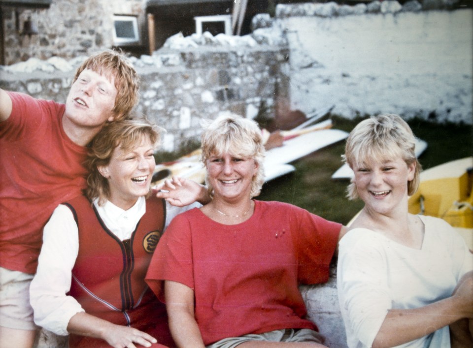 Richard, left, and Suzy, second left, pictured with their younger sisters Tamsin and Lizzie