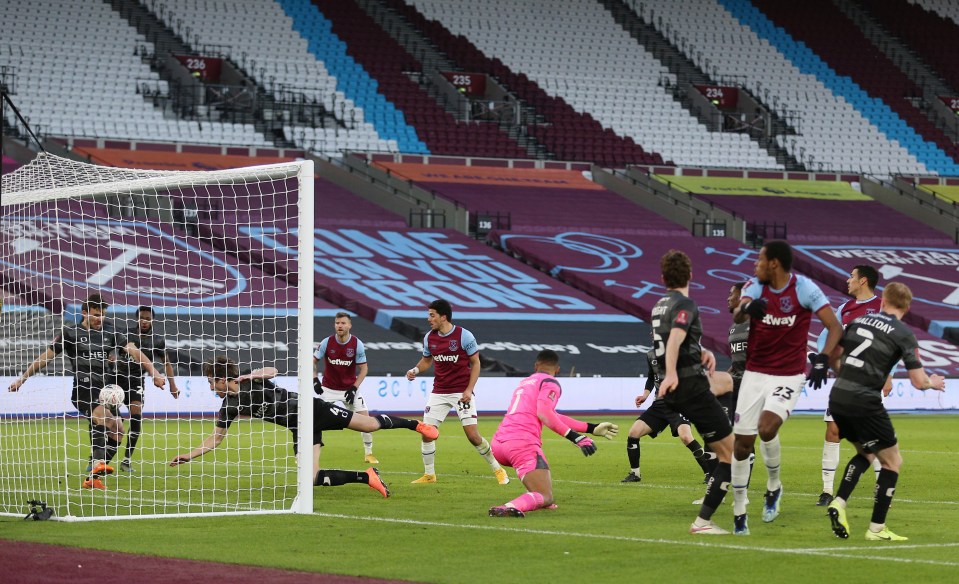 Doncaster defender Andy Butler's own goal put West Ham 3-0 up