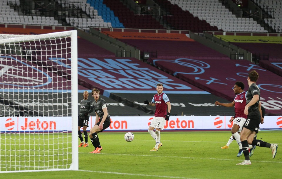 Oladapo Afolayan nipped in for West Ham's fourth goal against Doncaster after finally making his debut - three years after joining 