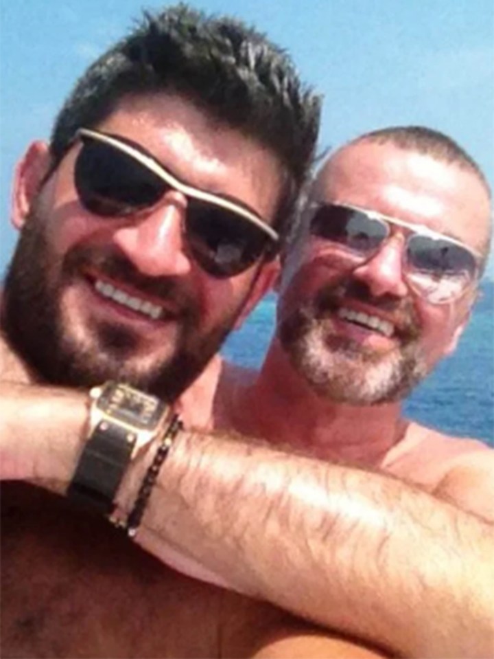 George Michael and Fawaz together on holiday