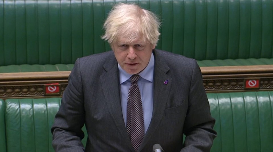 Boris Johnson spoke in the House of Commons this afternoon