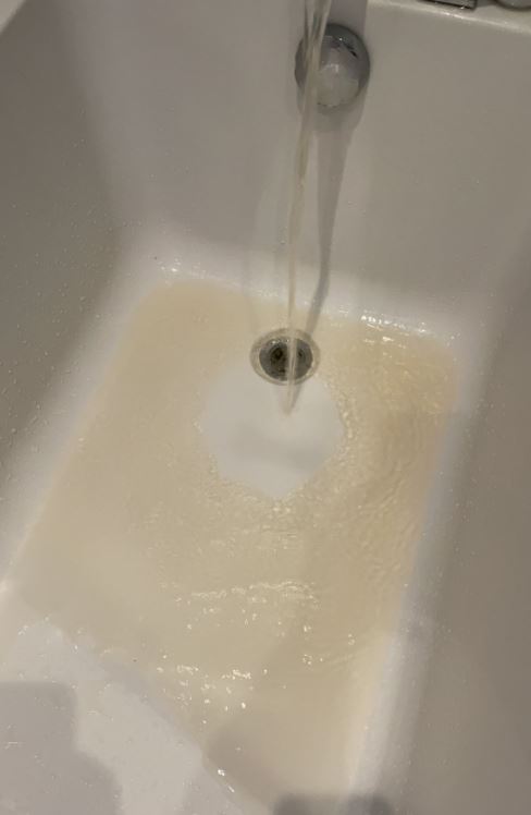 Residents were left puzzled as to why tap water was brown