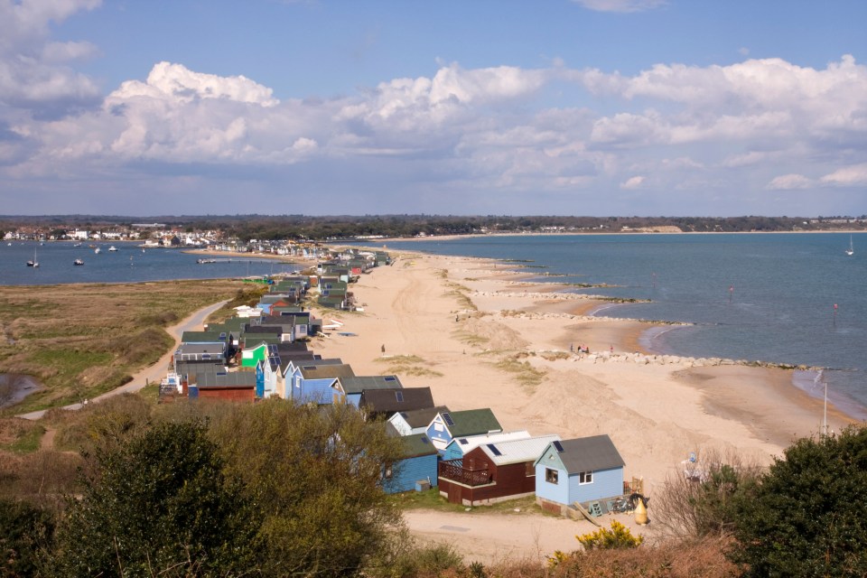 There are views across to the Isle of Wight from this beach in Dorset